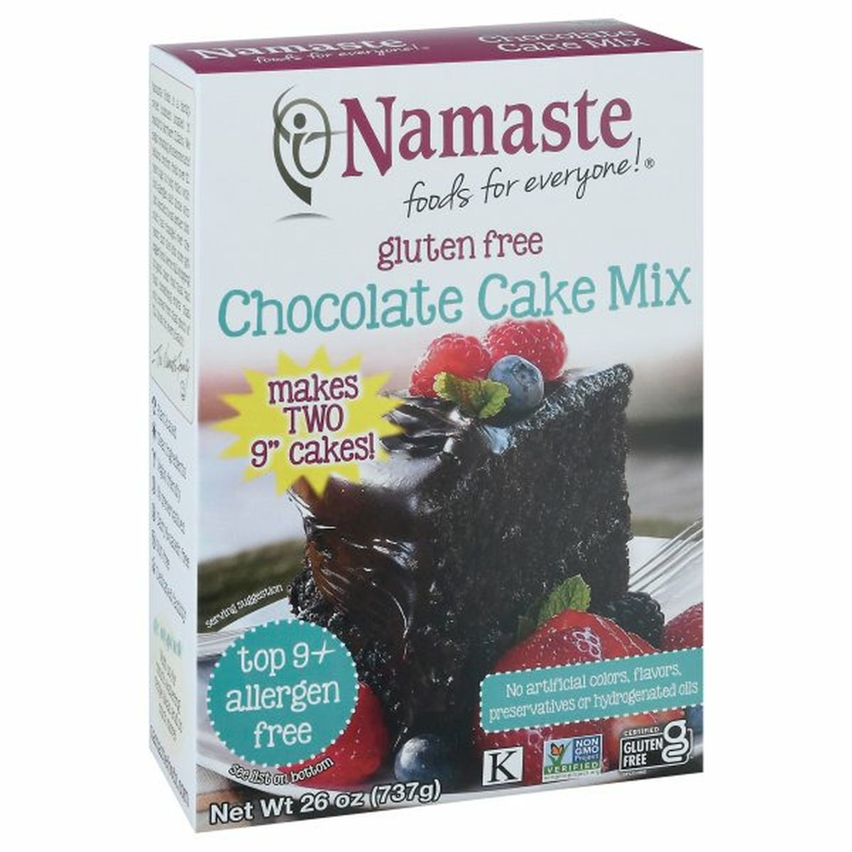 Calories in Namaste Foods Cake Mix, Gluten Free, Chocolate