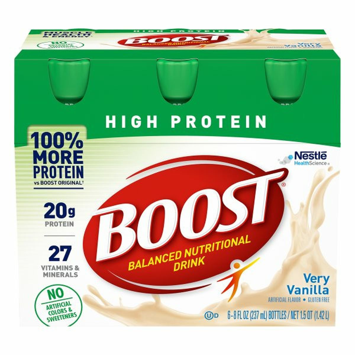 Calories in Boost Nutritional Drink, Balanced, Very Vanilla