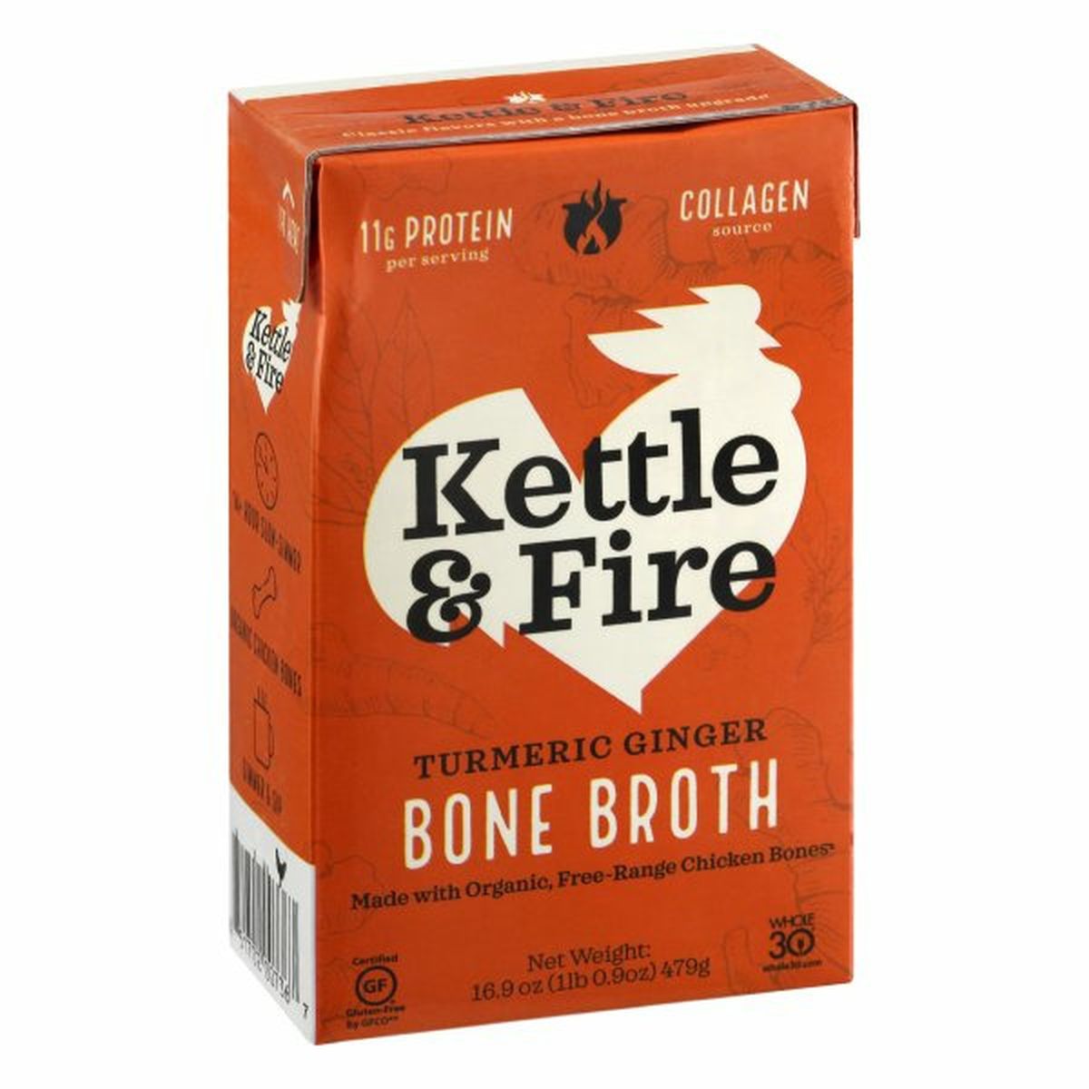Calories in Kettle & Fire Bone Broth, Turmeric Ginger