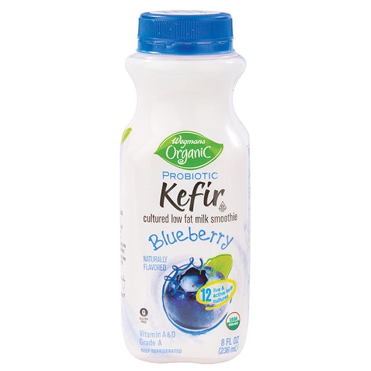 Calories in Wegmans Organic Blueberry Probiotic Kefir