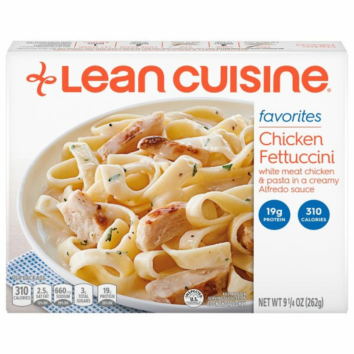 Calories in Lean Cuisine Favorites Chicken Fettuccini