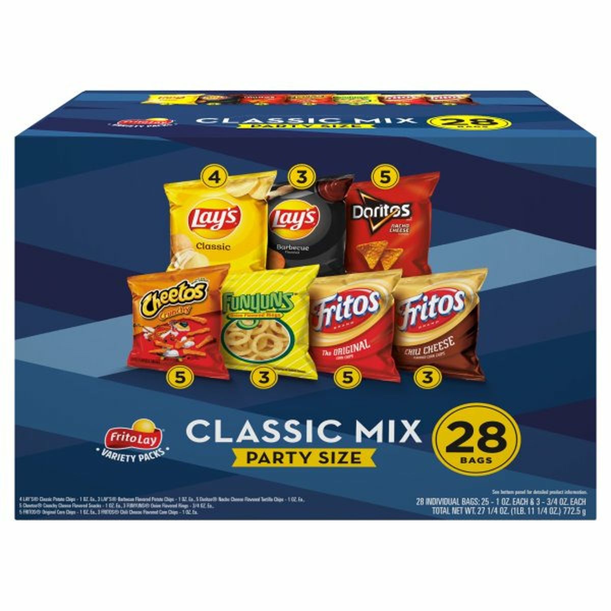 Calories in Lay's Snacks, Party Mix