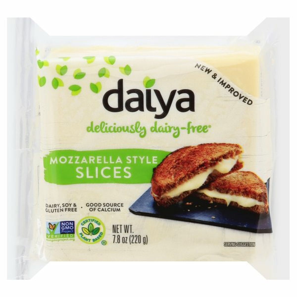 Calories in Daiya Cheeze Slices, Mozzarella Style