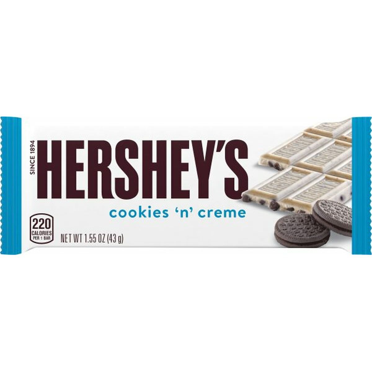 Calories in Hershey's Candy Bar, Cookies n Cream