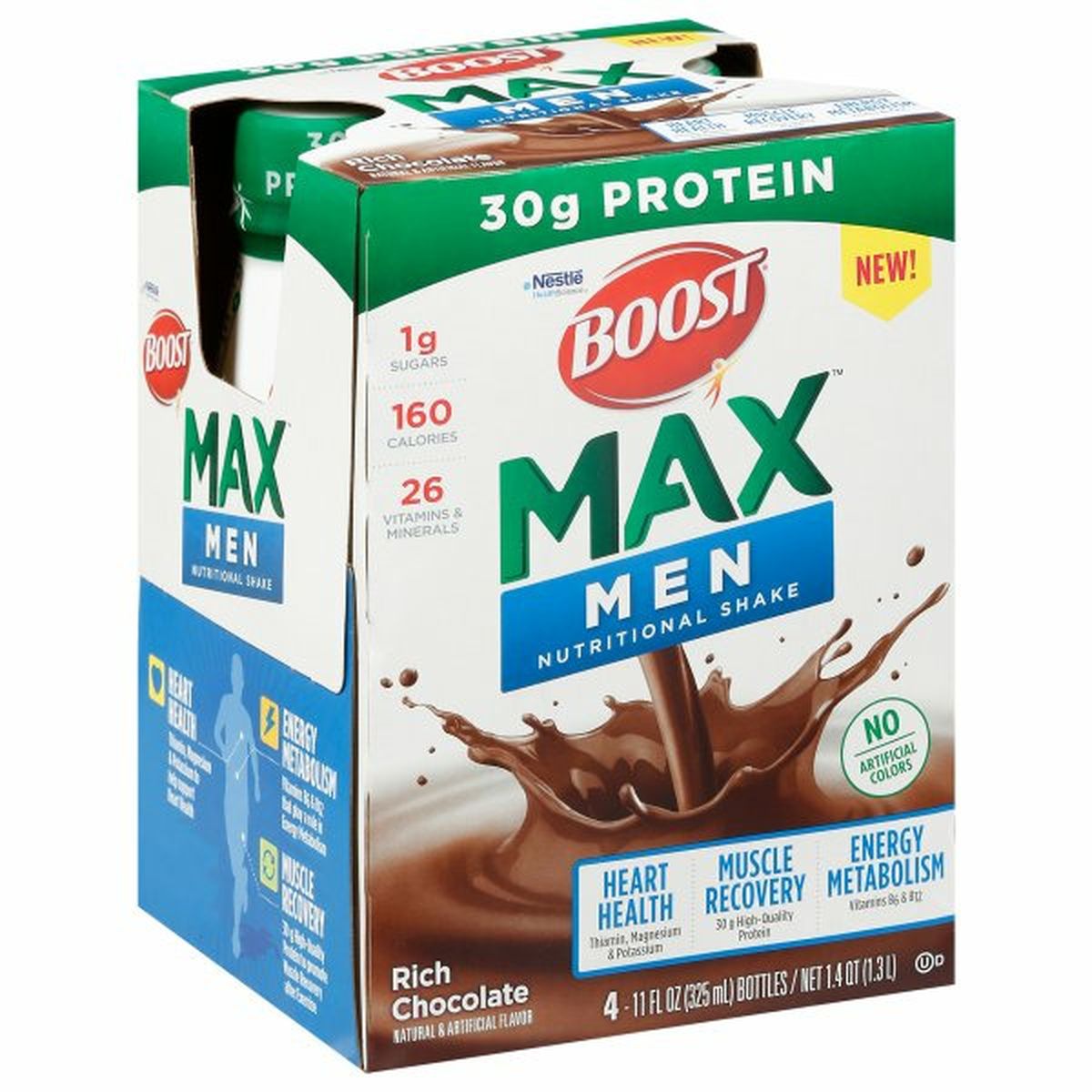 Calories in Boost Max Nutritional Shake, Rich Chocolate, Men