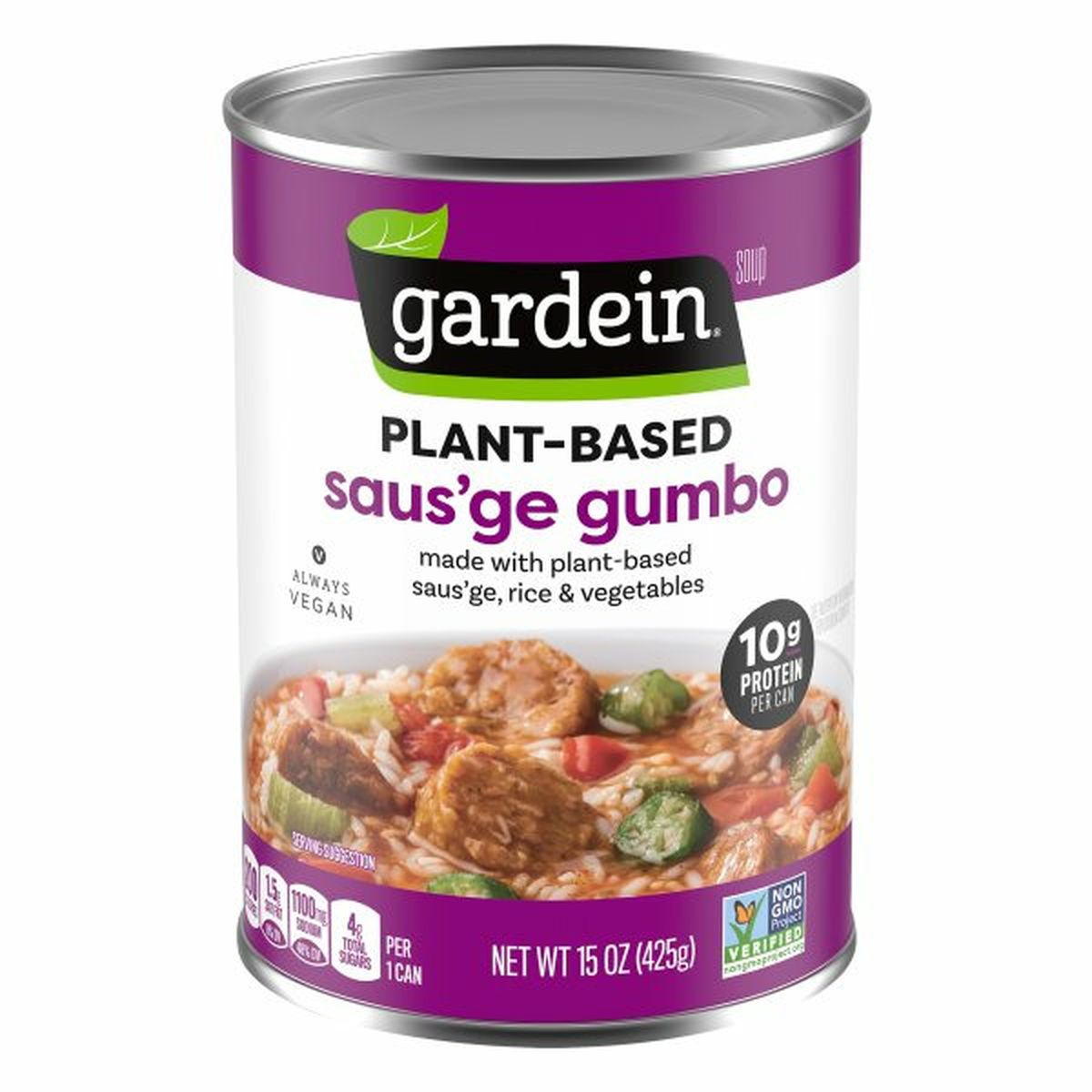 Calories in gardein Soup, Saus'ge Gumbo, Plant-Based