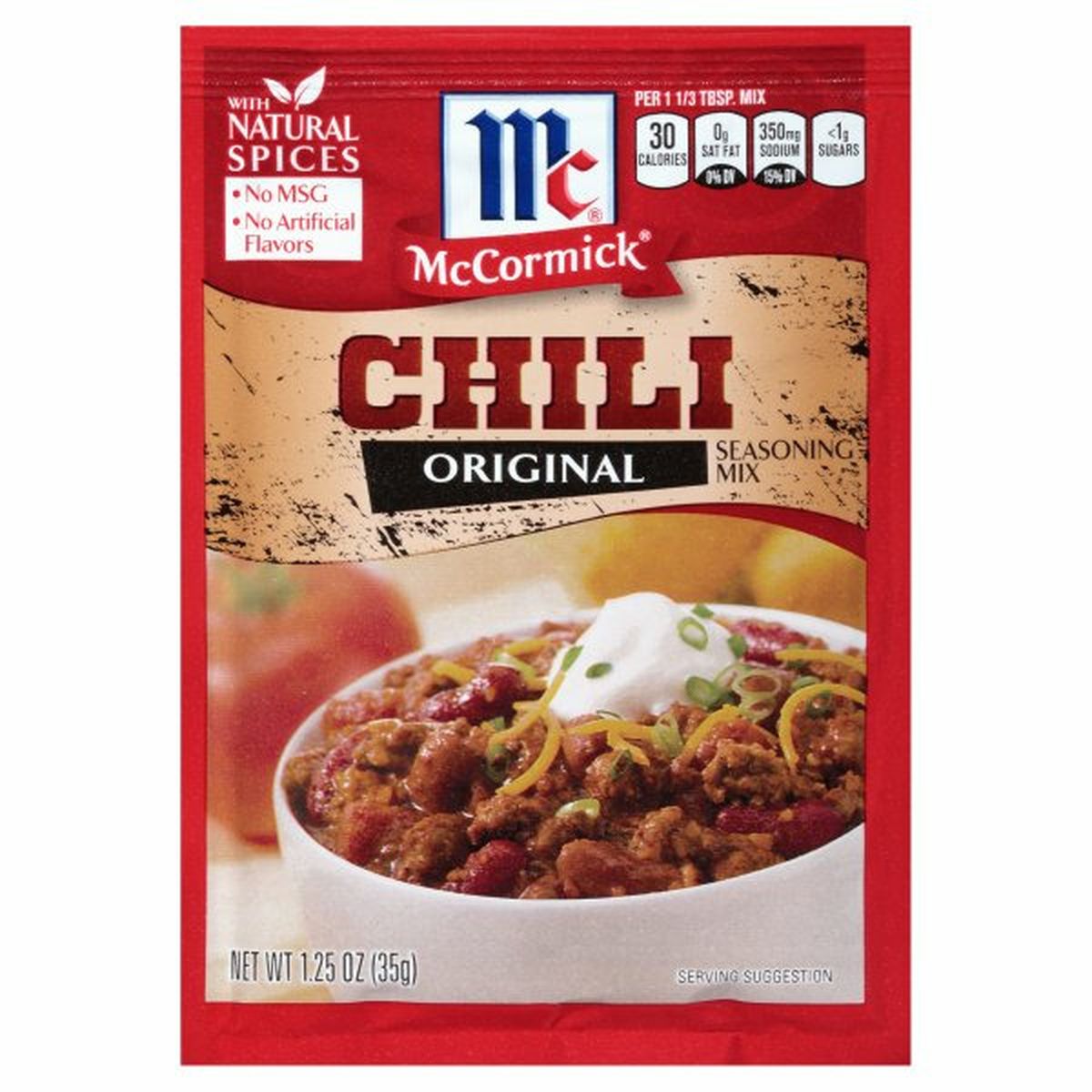Calories in McCormicks  Chili Seasoning Mix