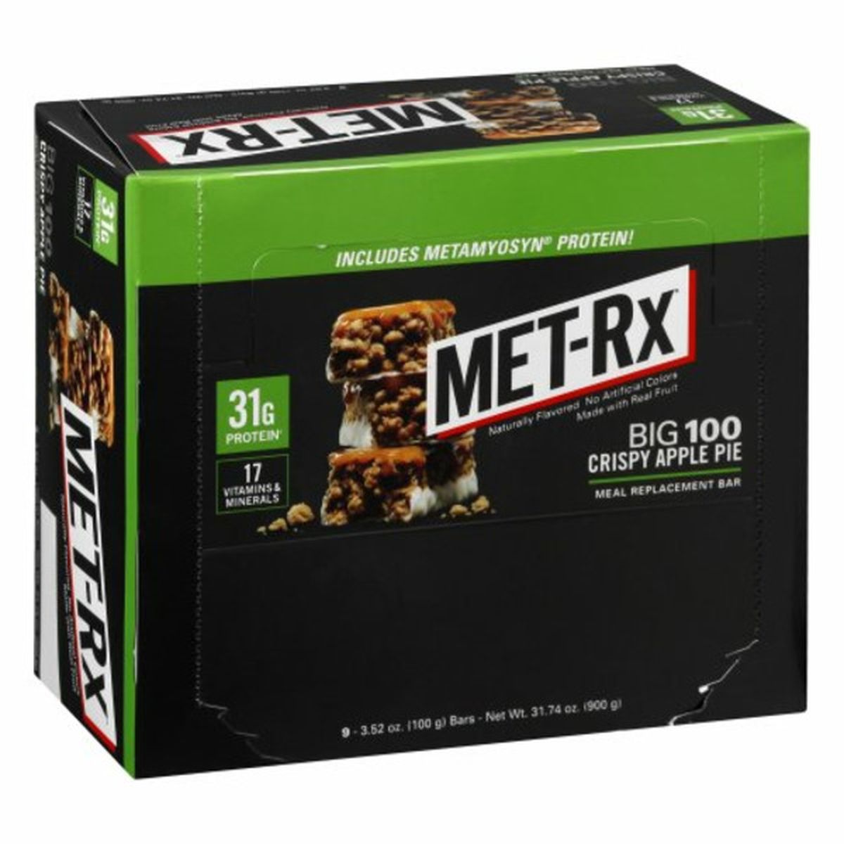 Calories in MET Rx Meal Replacement Bar, Crispy Apple Pie, Big 100