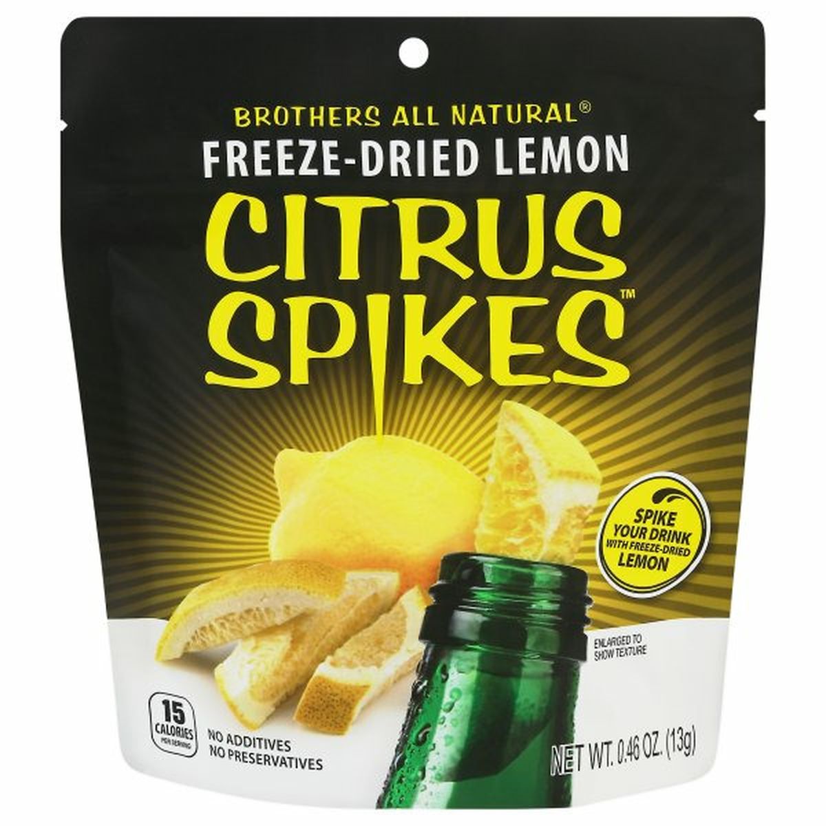 Calories in Brothers All Natural Citrus Spikes Lemon, Freeze-Dried