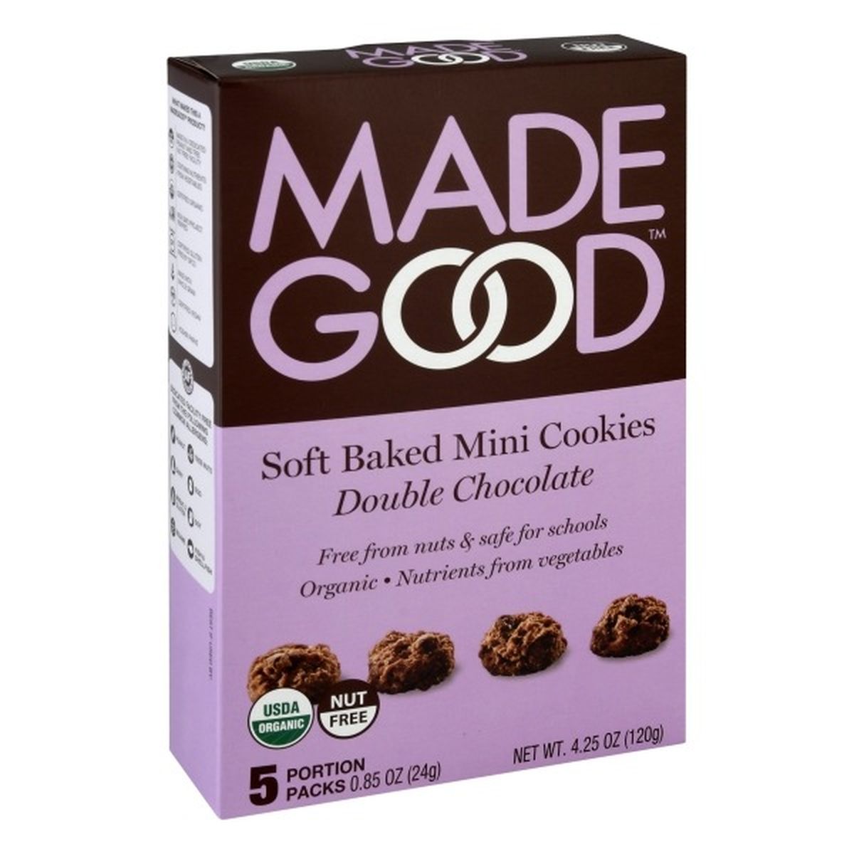 Calories in Made Good Mini Cookies, Double Chocolate, Soft Baked