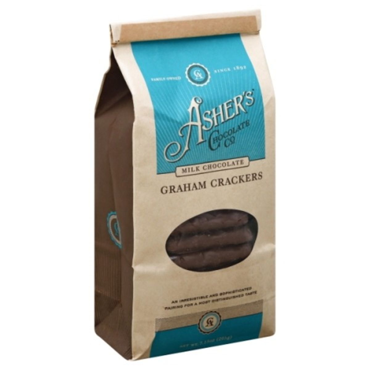 Calories in Asher's Graham Crackers, Milk chocolate