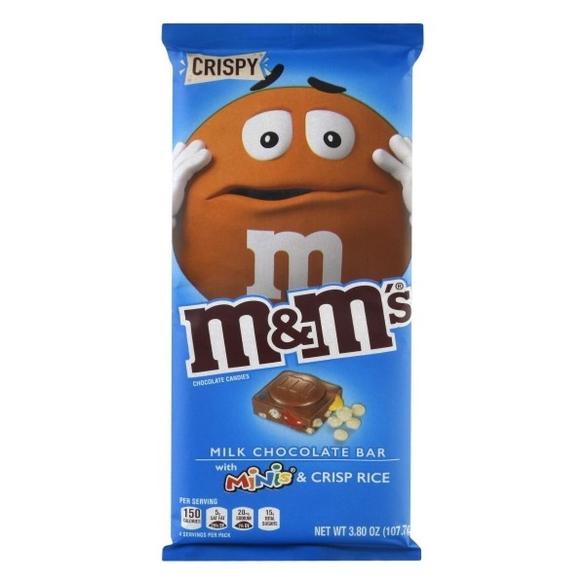 Calories in M&M's Milk Chocolate Bar, with Minis & Crisp Rice