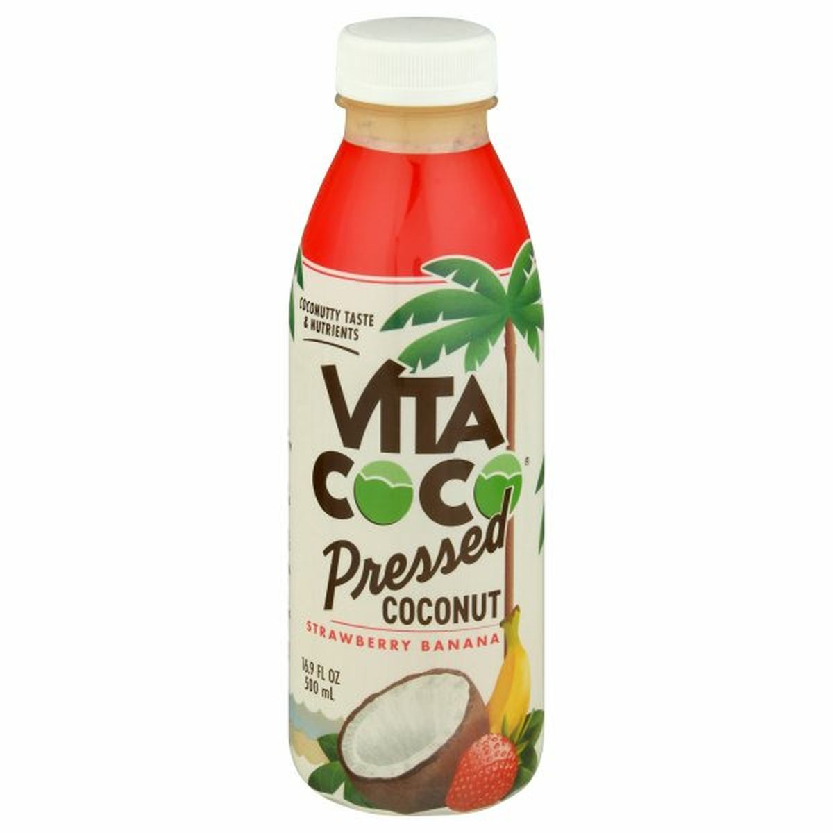 Calories in Vita Coco Pressed Coconut, Strawberry Banana