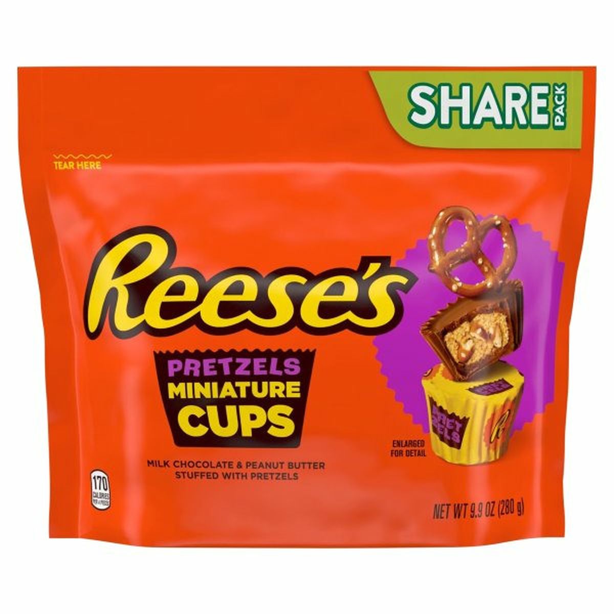 Calories in Reese's Pretzels Miniature Cups, Share Pack