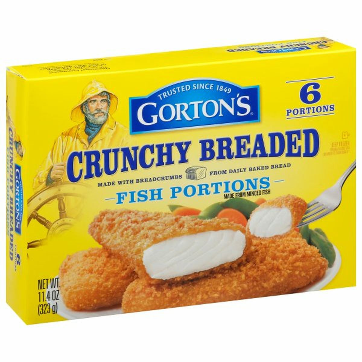 Calories in Gorton's Fish Portions, Crunchy Breaded