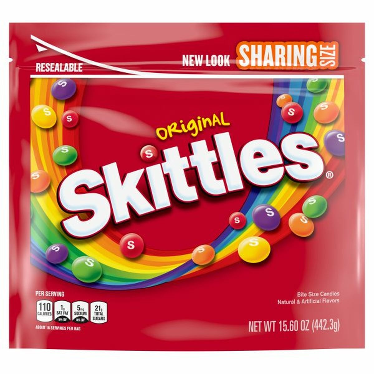 Calories in Skittles Original Stand Up Pouch