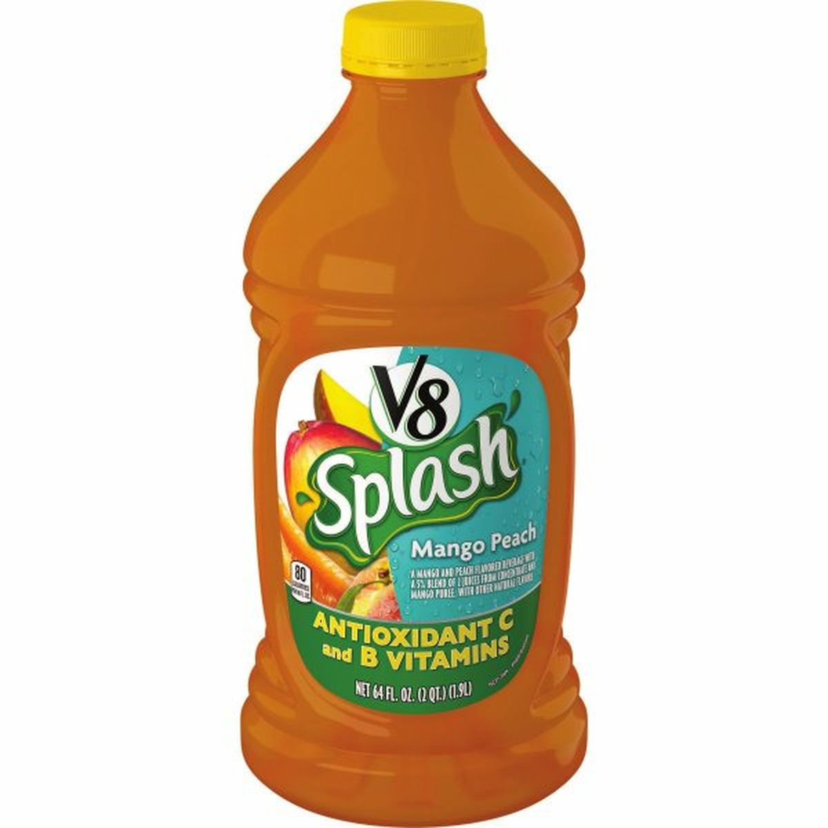 Calories in V8s Splashs Splash Juice Drink, Mango Peach