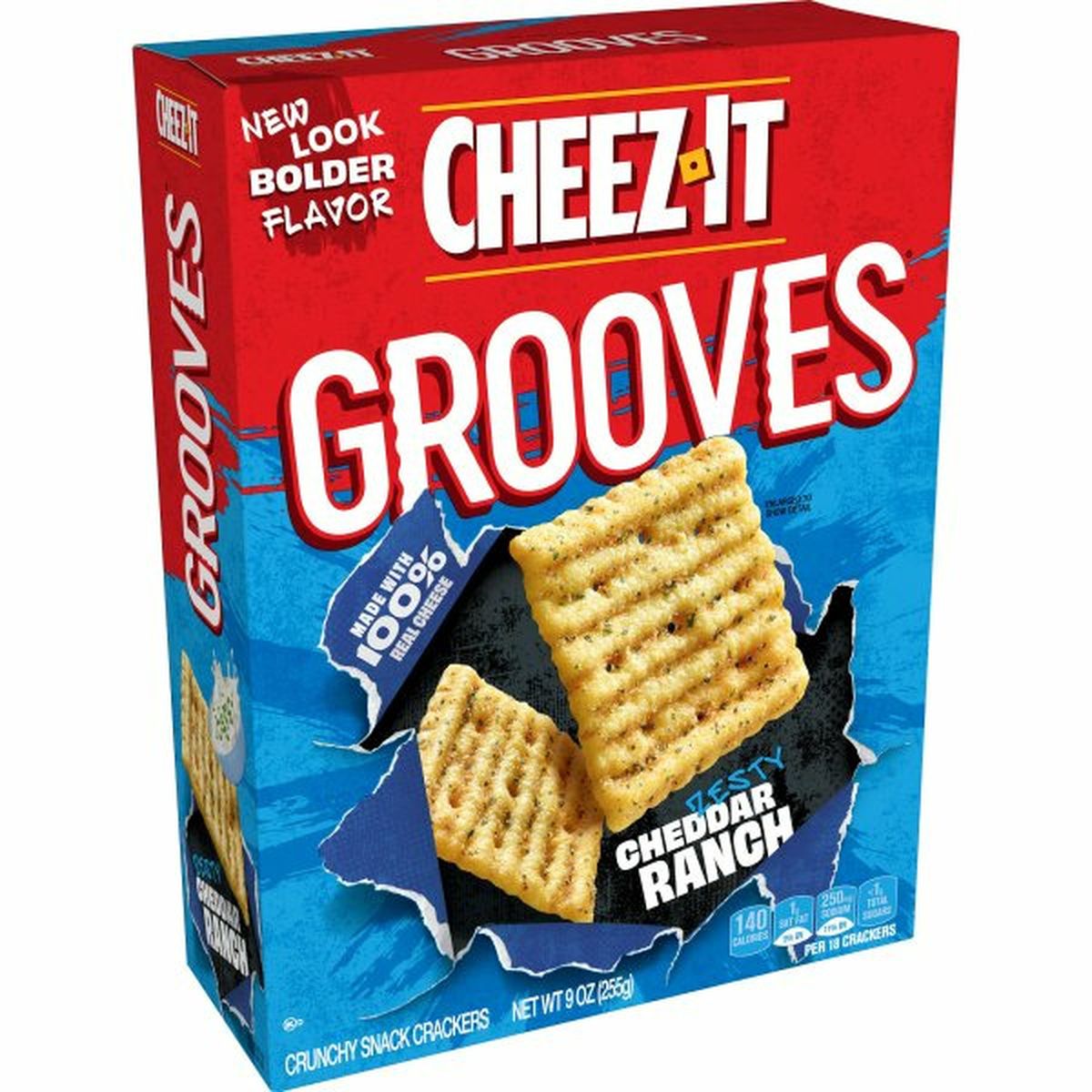 Calories in Cheez-It Crackers Cheez-It Crunchy Cheese Snack Crackers, Zesty Cheddar Ranch, Perfect for Snacking, 9oz
