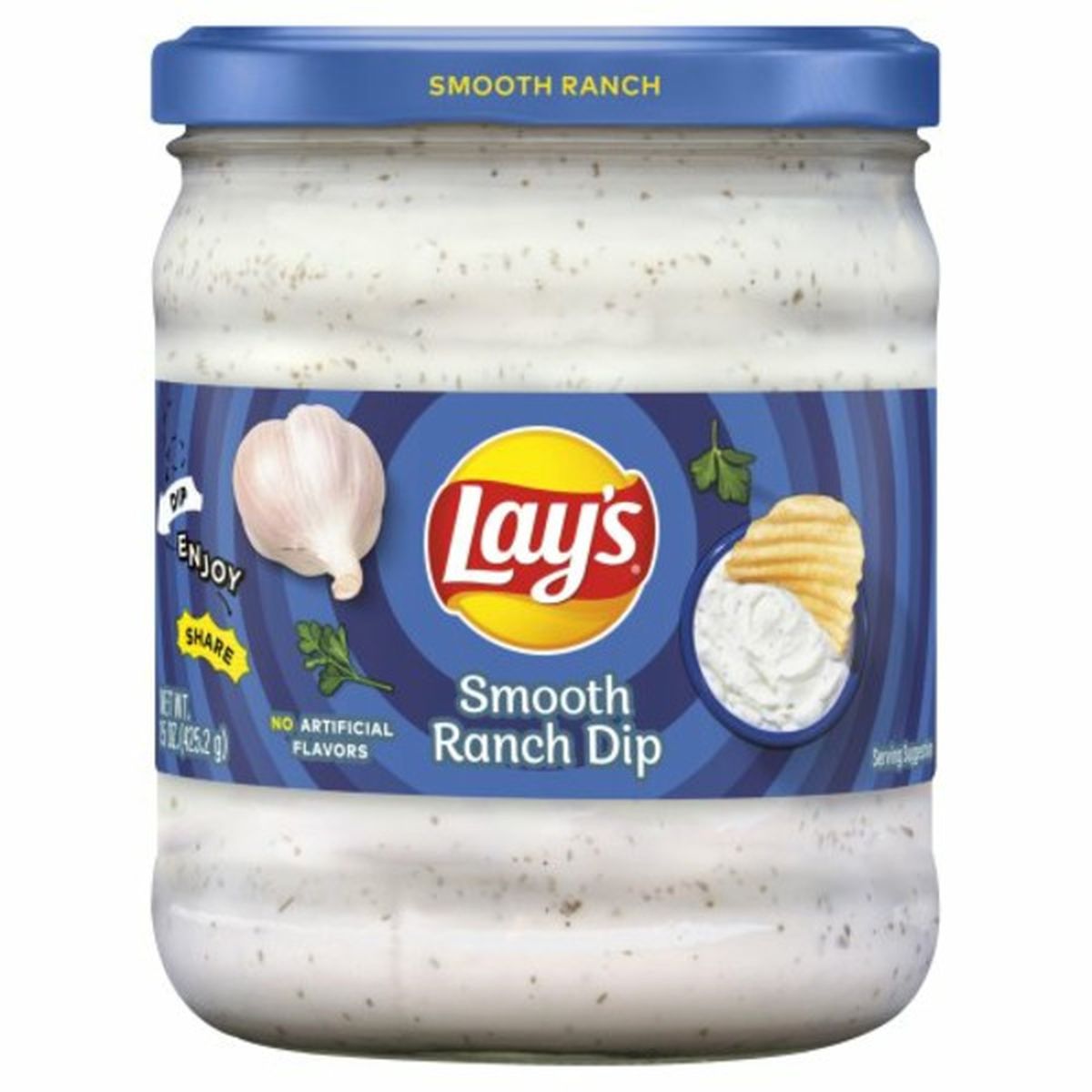 Calories in Lay's Dip-shelf stable, Smooth Ranch Flavored