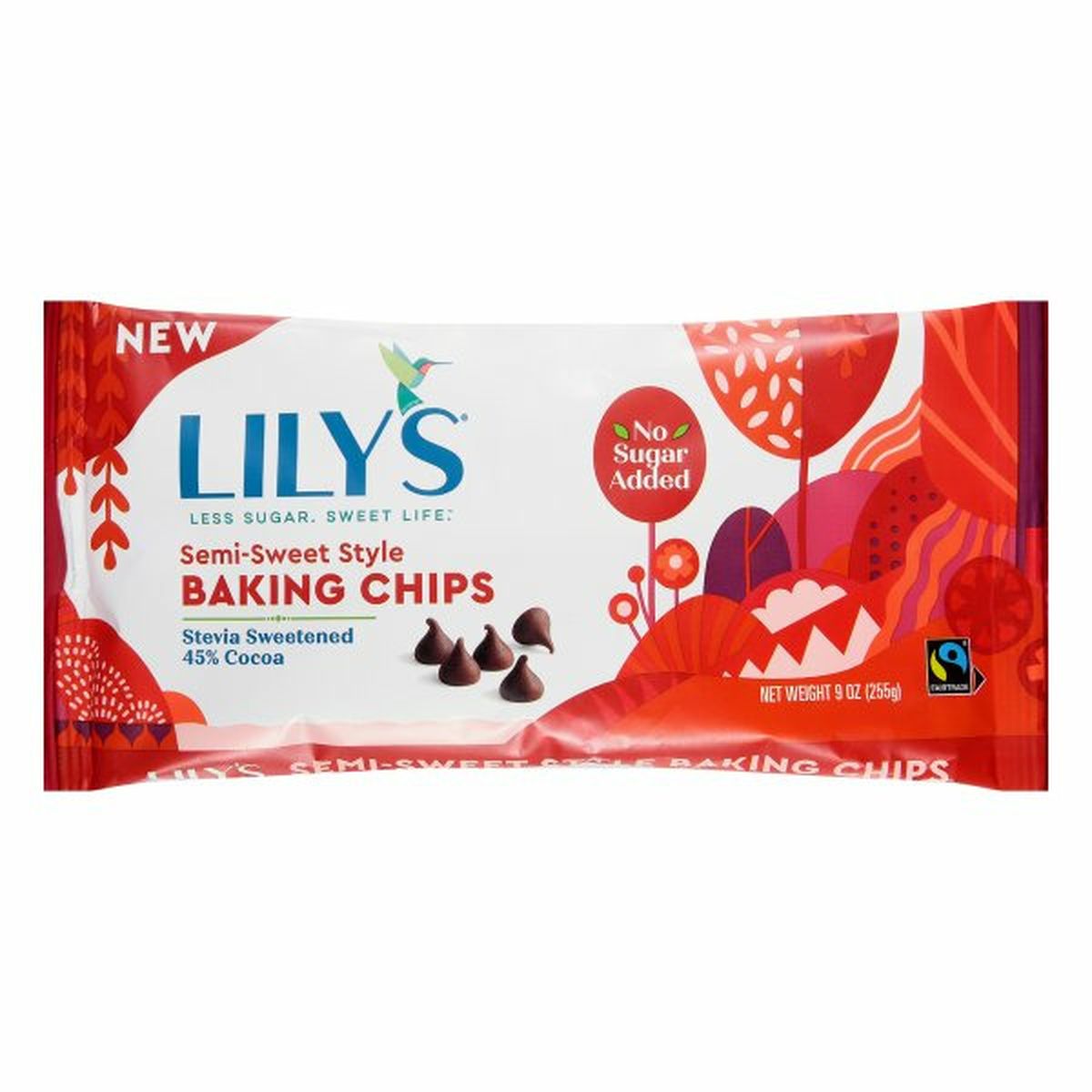 Calories in Lily's Baking Chips, Semi-Sweet Style, 45% Cocoa