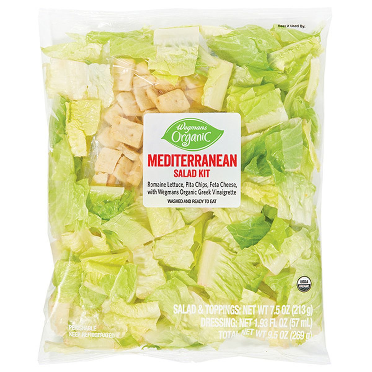 Calories in Wegmans Organic Mediterranean Salad Kit