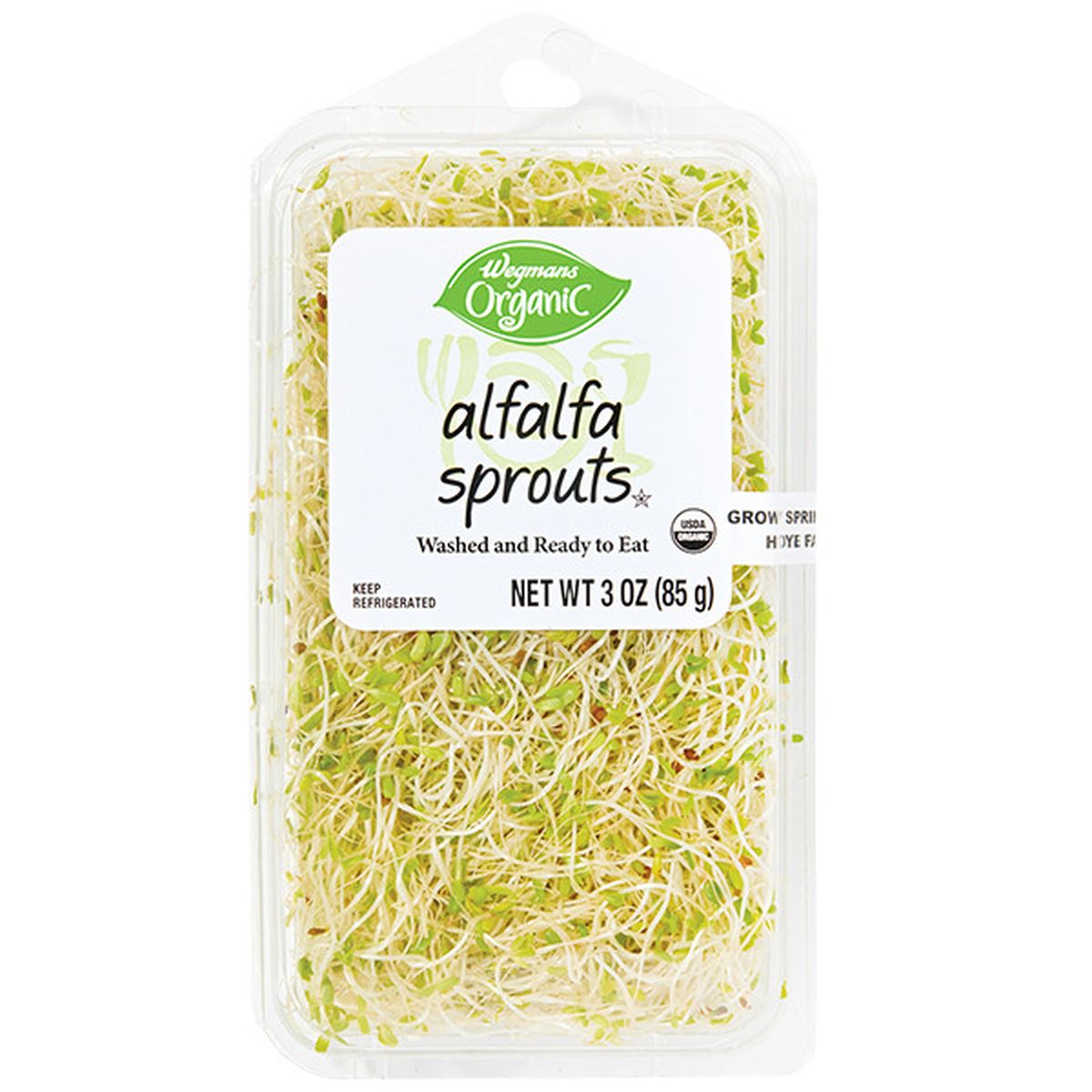 Calories in Wegmans Organic Alfalfa Sprouts