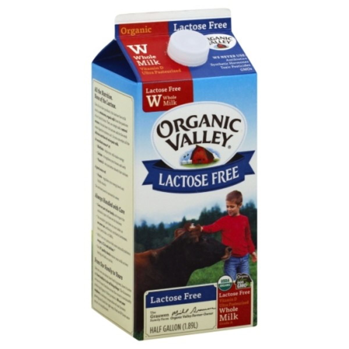 Calories in Organic Valley Milk, Lactose Free, Whole