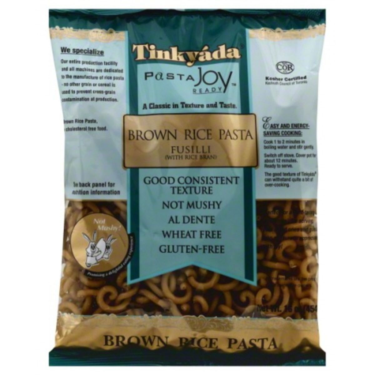 Calories in Tinkyada Pasta Joy Ready Brown Rice Pasta, Fusilli