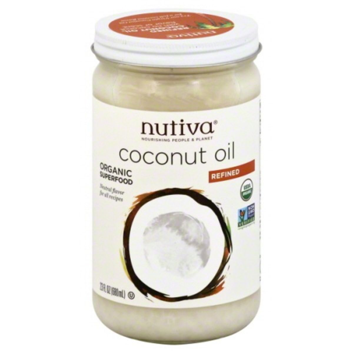 Calories in Nutiva Coconut Oil, Refined