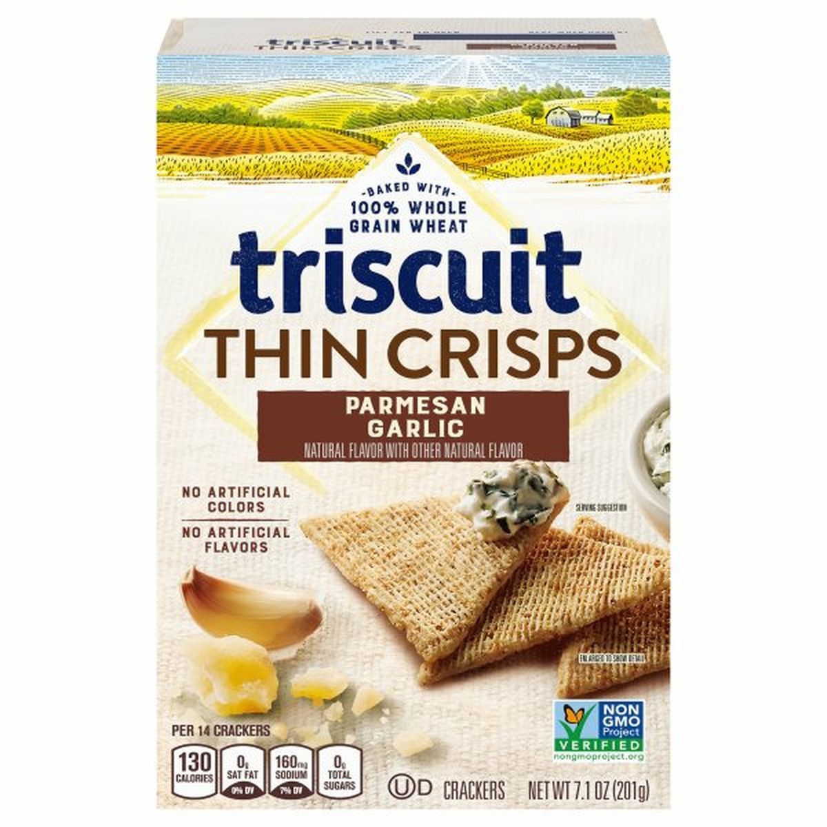 Calories in Triscuit Crackers, Parmesan Garlic, Thin Crisps