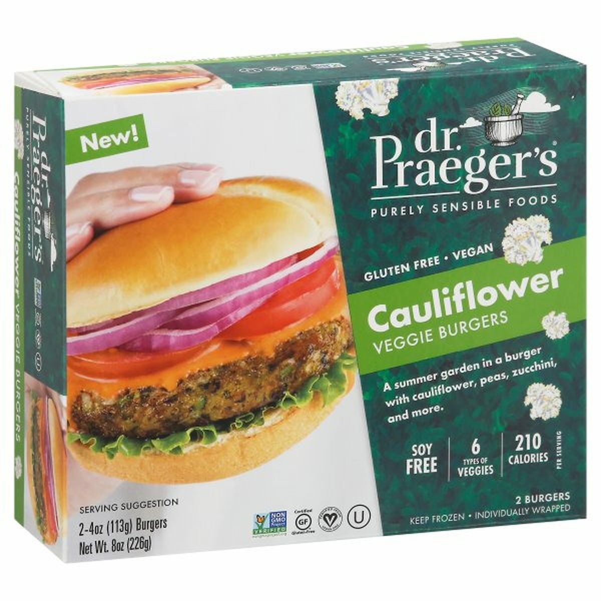 Calories in Dr. Praeger's Veggie Burgers, Cauliflower