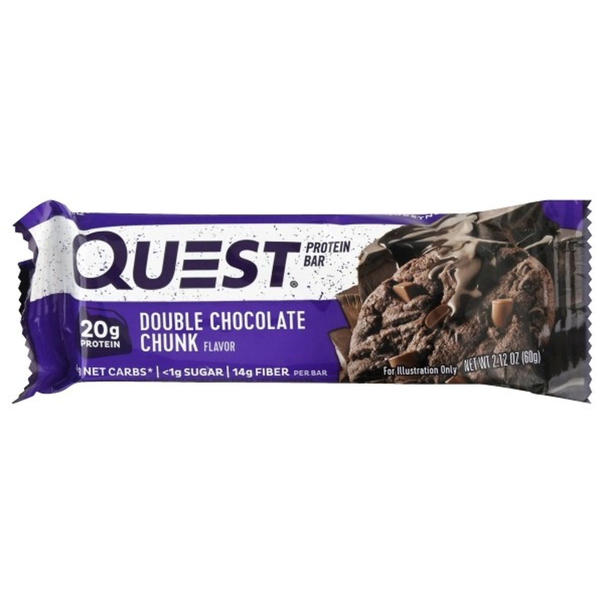 Calories in Quest Protein Bar, Double Chocolate Chunk Flavor