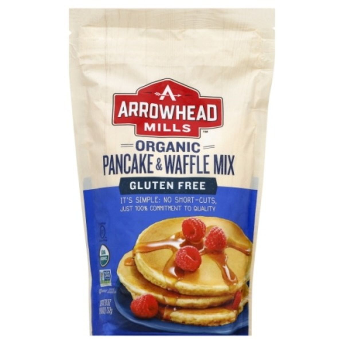 Calories in Arrowhead Mills Pancake & Waffle Mix, Organic, Gluten Free