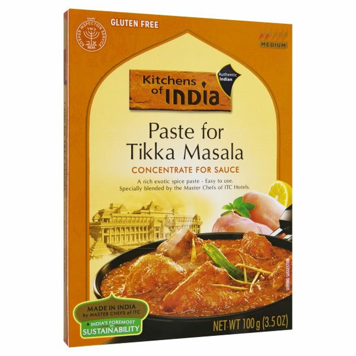Calories in Kitchens of India Paste for Tikka Masala, Medium