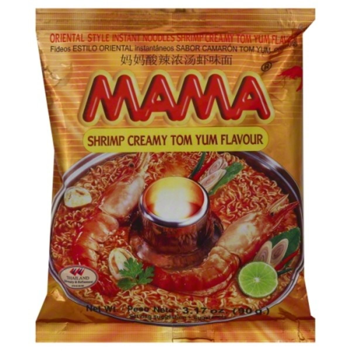 Calories in Mama Instant Noodles, Oriental Style, Shrimp Creamy Tom Yum Flavour