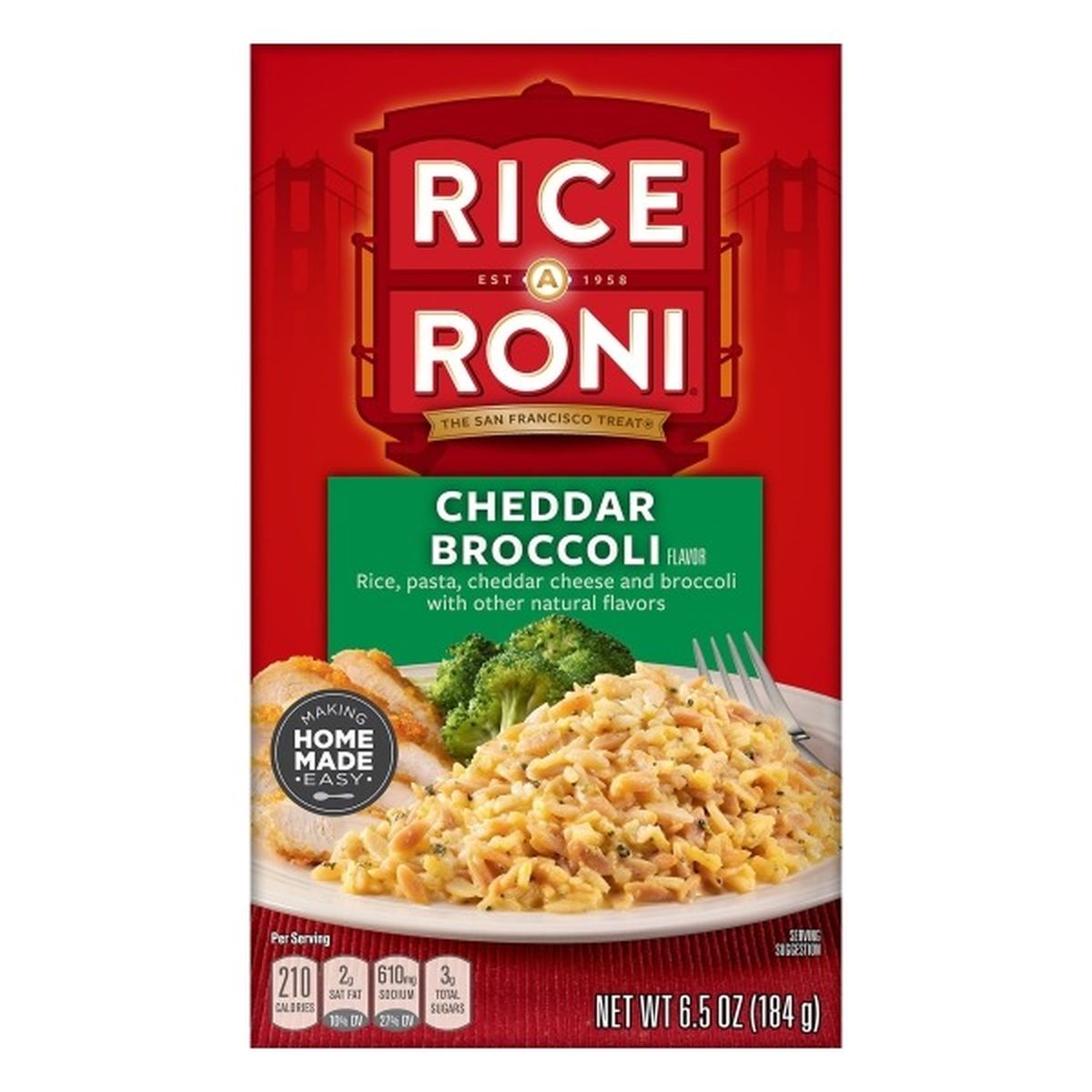 Calories in Rice-a-Roni Food Mix, Cheddar Broccoli Flavor