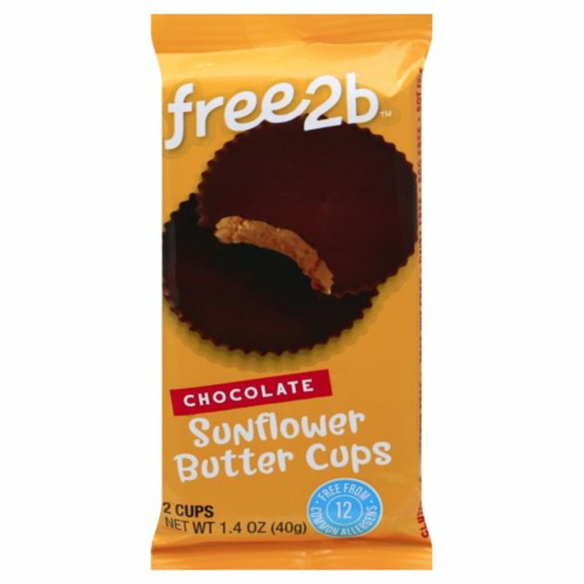 Calories in Free2b Sunflower Butter Cups, Chocolate