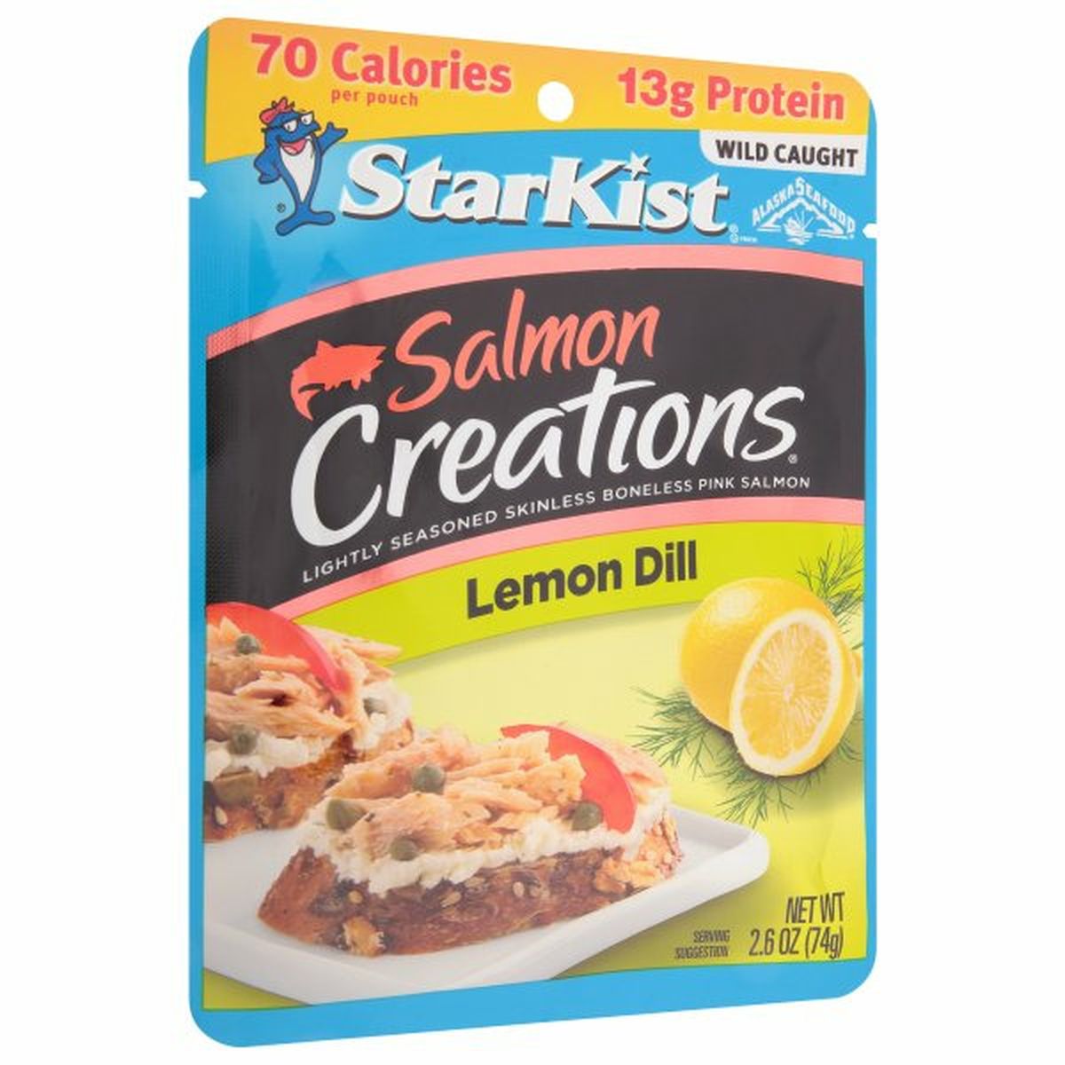 Calories in StarKist Salmon Creations Pink Salmon, Lemon Dill