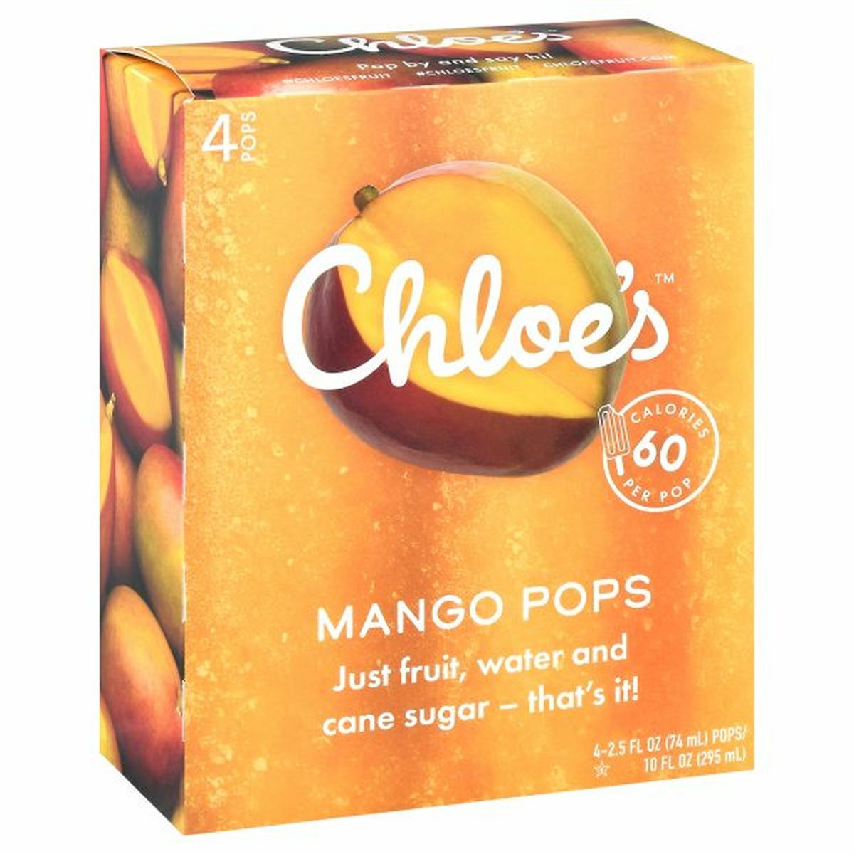 Calories in Chloe's Pops, Mango