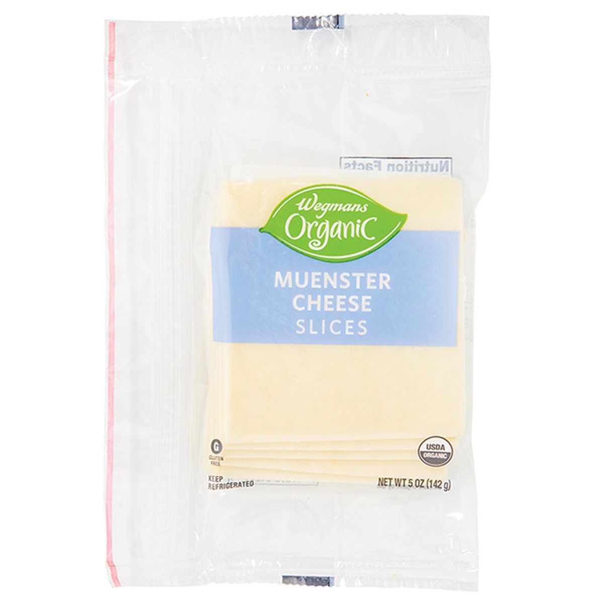 Calories in Wegmans Organic Muenster Cheese, Sliced