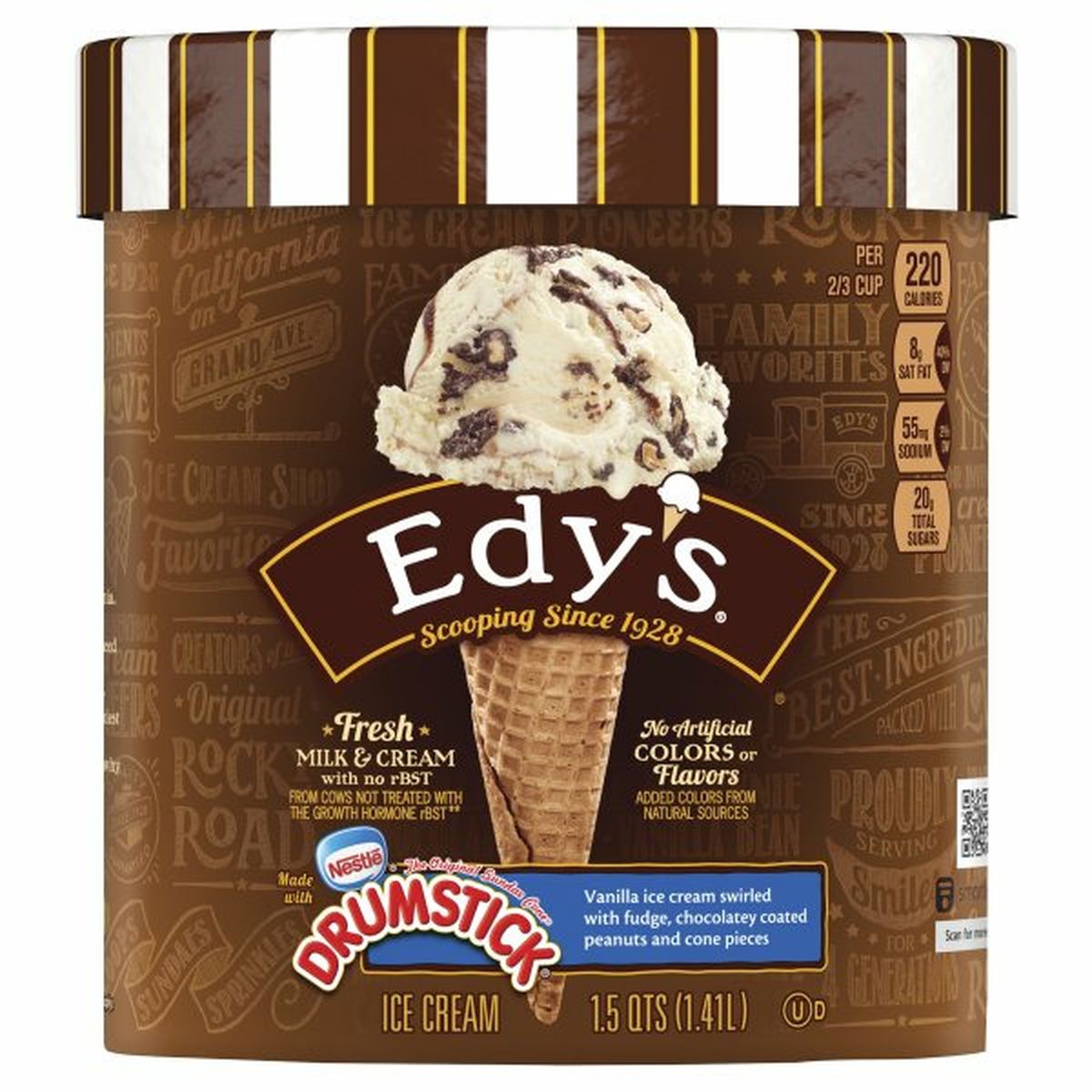 Calories in Edy's/Dreyer's Ice Cream, Drumstick