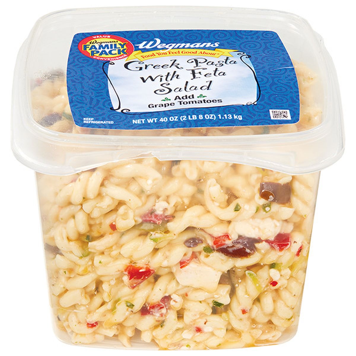Calories in Wegmans Greek Pasta Salad with Feta, FAMILY PACK