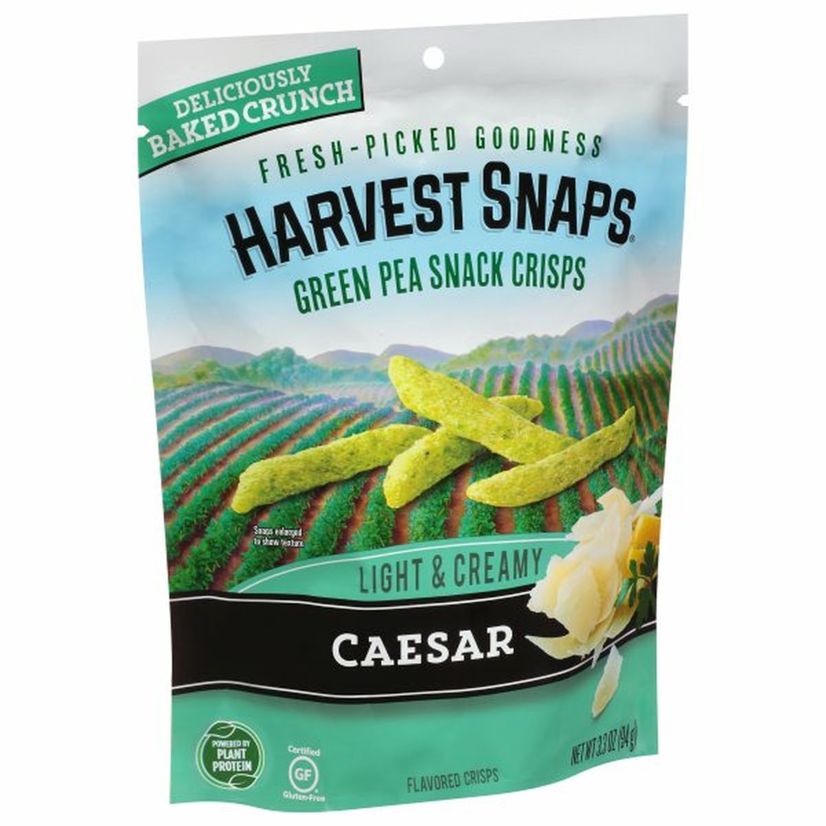 Calories in Harvest Snaps Green Pea Snack Crisps, Caesar, Light & Creamy
