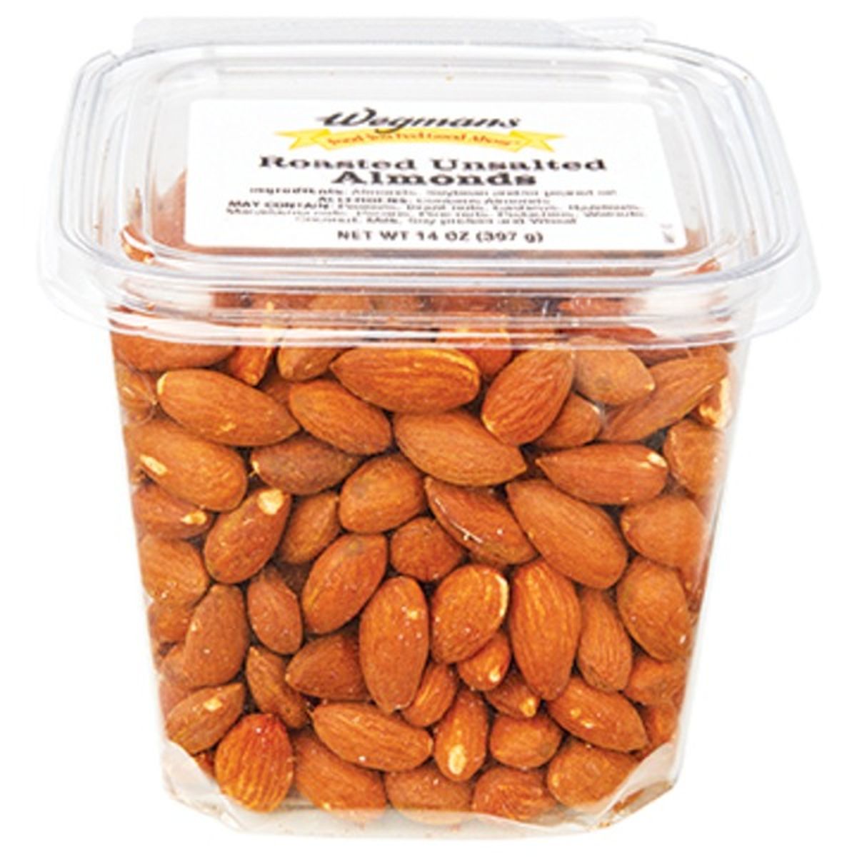 Calories in Wegmans Roasted Unsalted Almonds