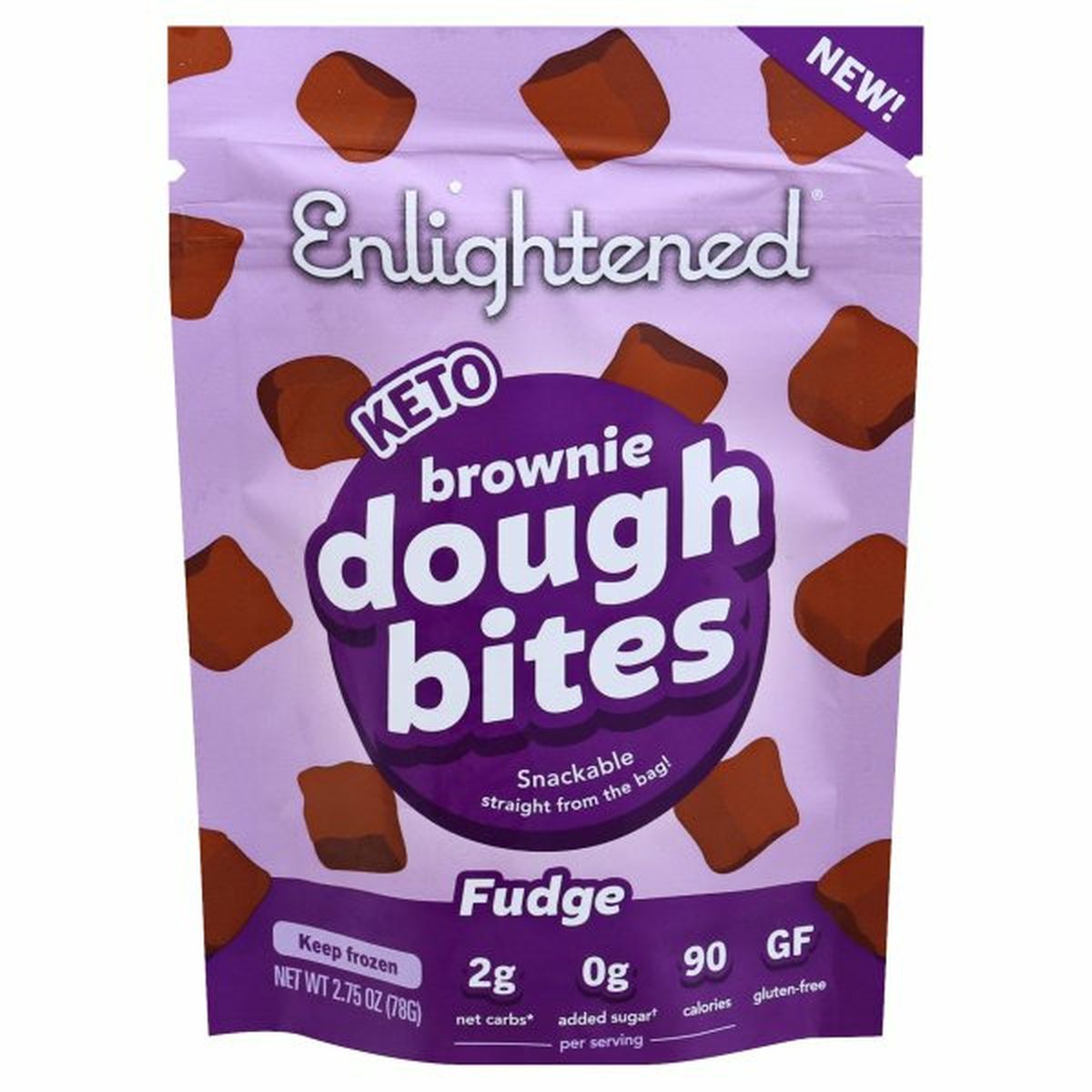 Calories in Enlightened Brownie Dough Bites, Keto, Fudge