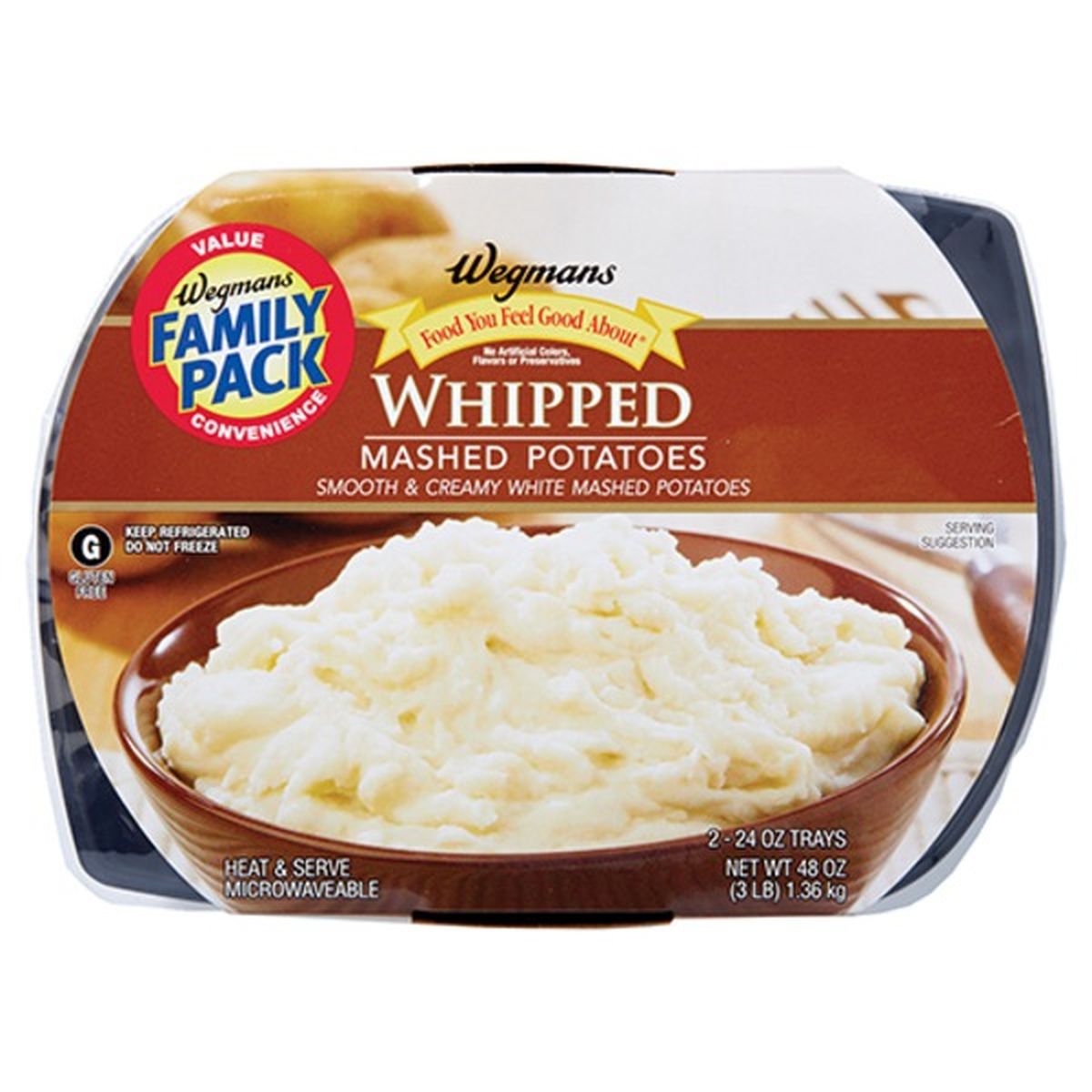 Calories in Wegmans Whipped Mashed Potatoes, FAMILY PACK