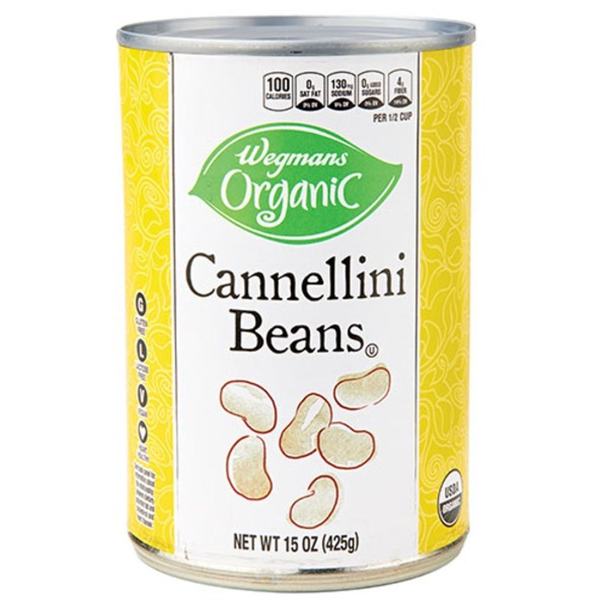 Calories in Wegmans Organic Cannellini Beans