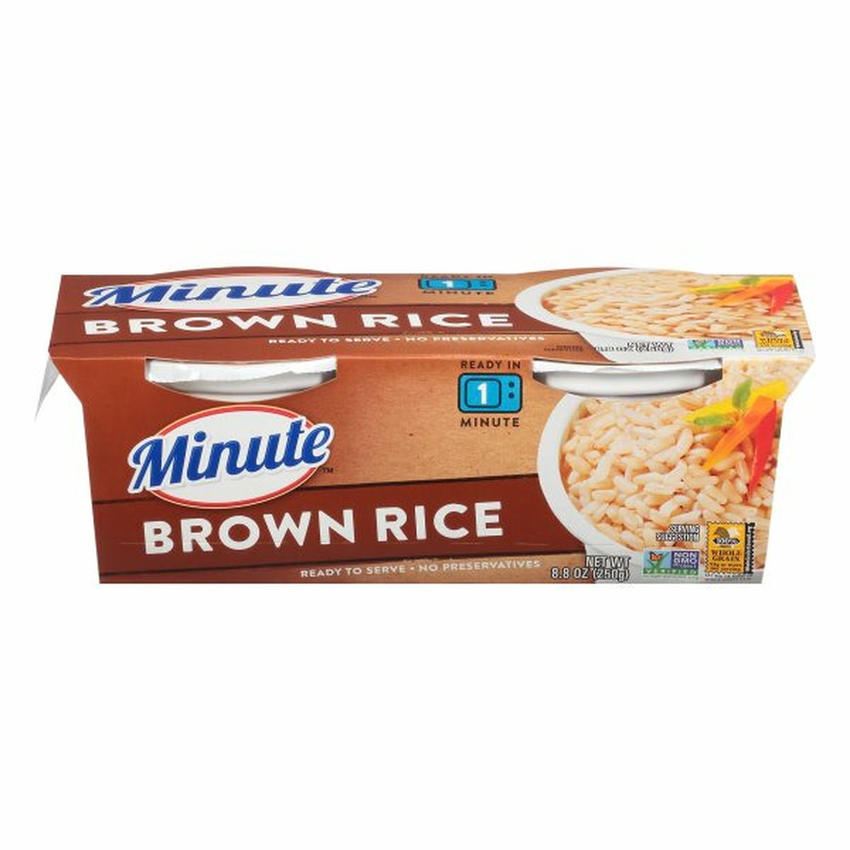 Minute brown rice nutrition label