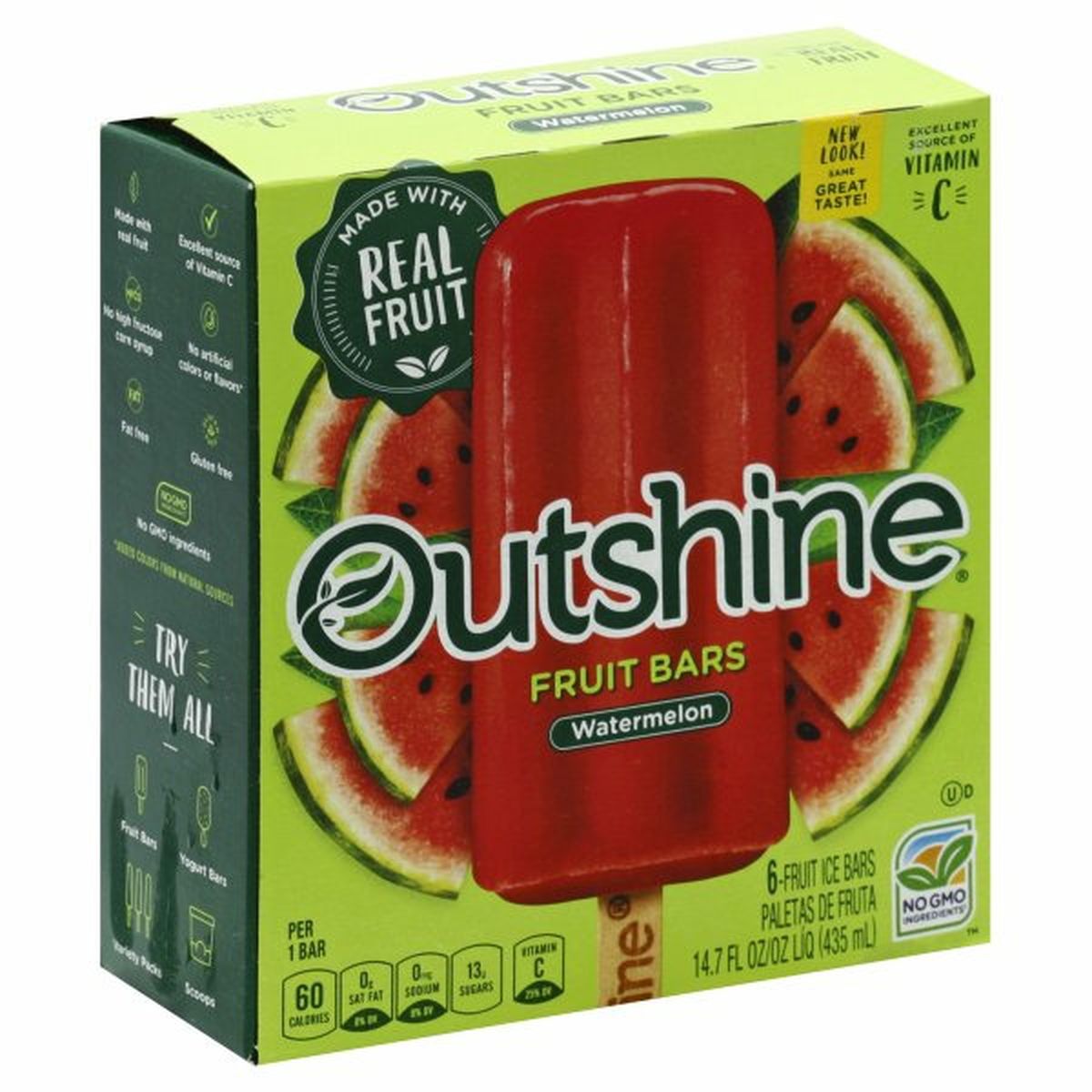 Calories in Outshine Fruit Bars, Watermelon