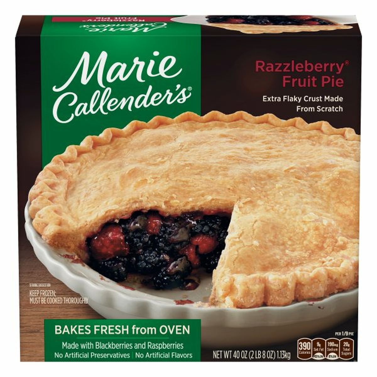 Calories in Marie Callender's Fruit Pie, Razzleberry